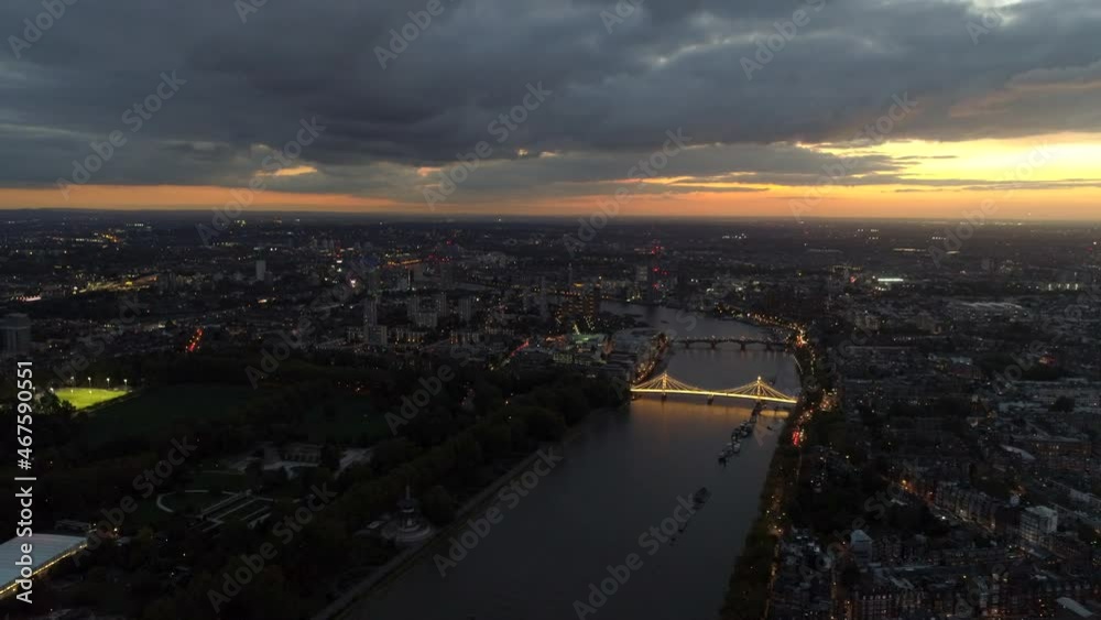 Aerials London, England, City Area Sunset up the Thames towards Big Ben
Aerials London, England, City Area Sunset up the Thames towards Big Ben