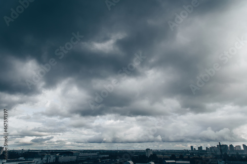 Cumulonimbus clouds over the city © alexkazachok