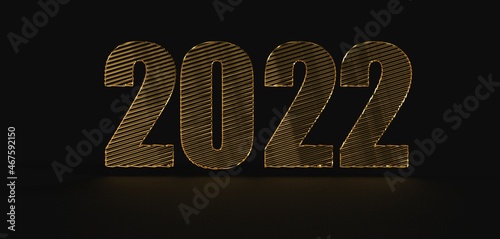 Kalendar Jahr 2022 in 3d