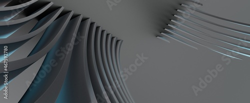 White abstract background  wavy elements