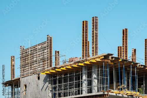 Falsework used on skyscraper building.