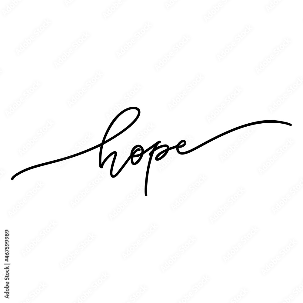 Hope hand drawn lettering. Hope hand drawn lettering.
