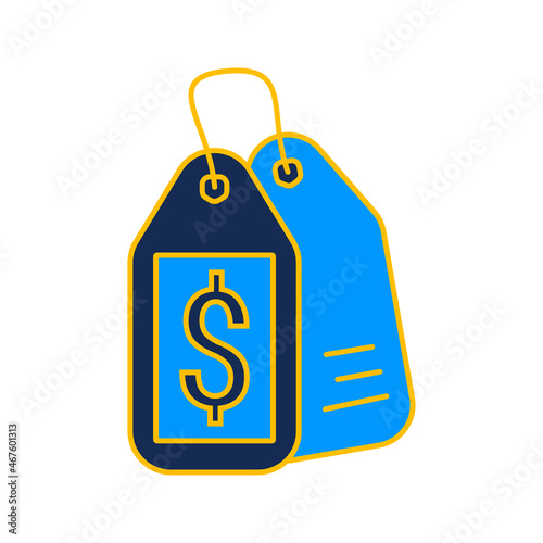 Shopping discount token icon vector