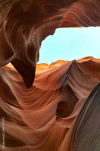 The beautiful curves of the Lower Antelope Canyon