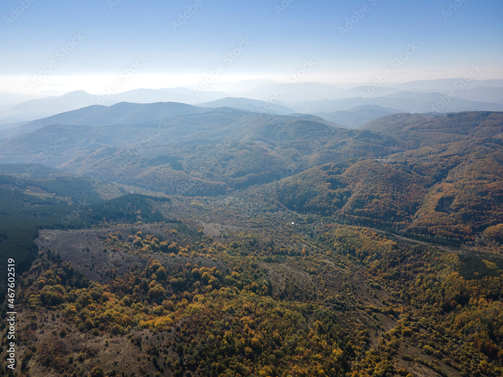 Autumn Landscape of Erul mountain near Golemi peak, Bulgaria