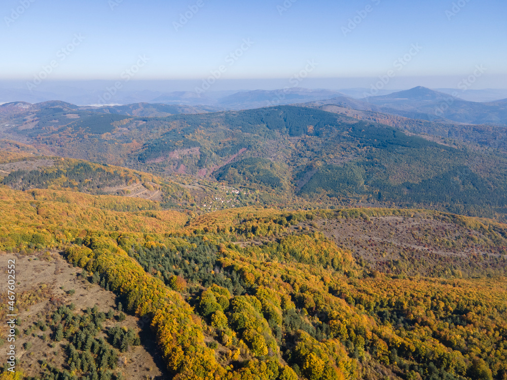 Autumn Landscape of Erul mountain near Golemi peak, Bulgaria