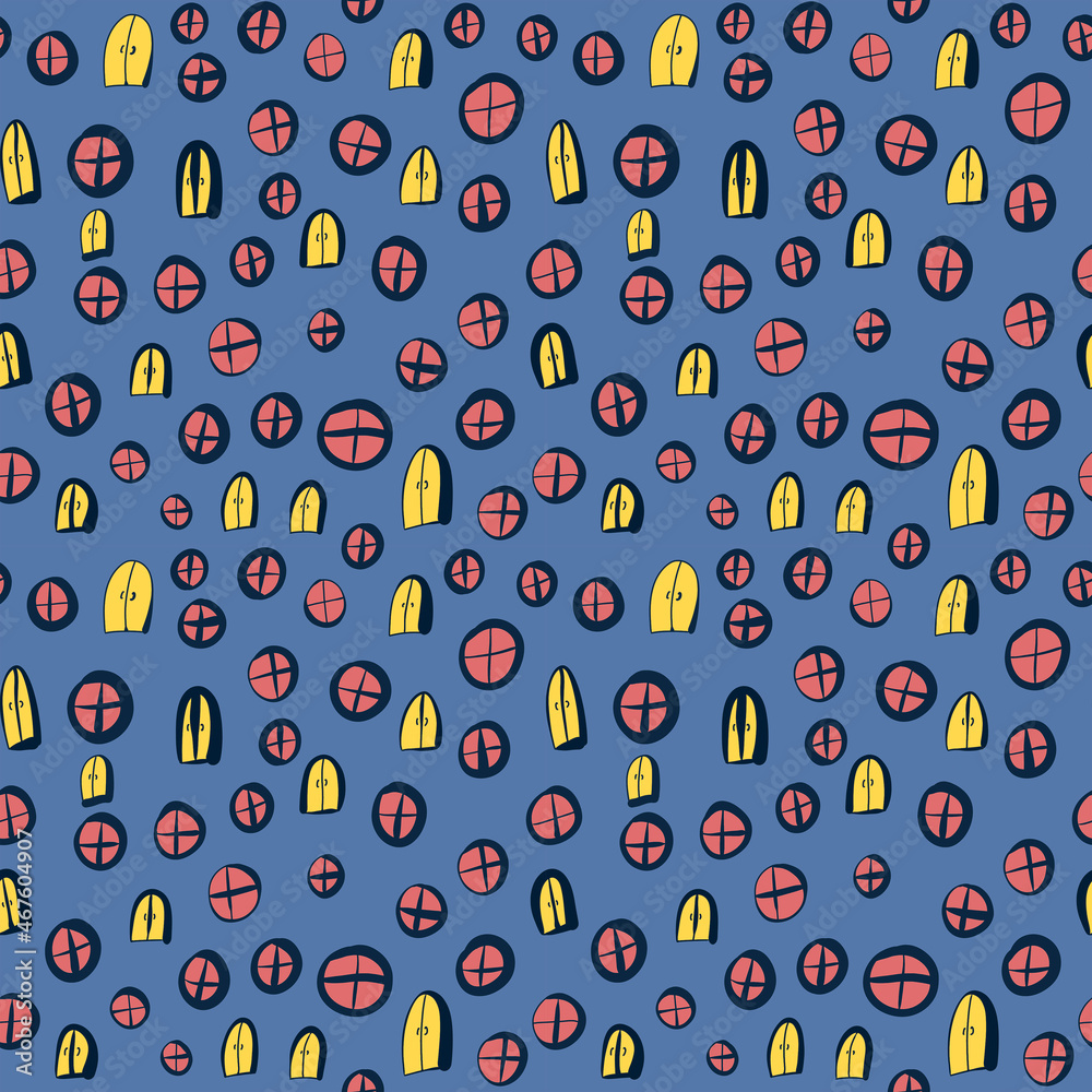 Seamless mosaic pattern of windows Seamless mosaic pattern of windows