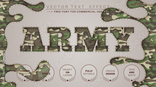 Army - Editable Text Effect, Font Style
