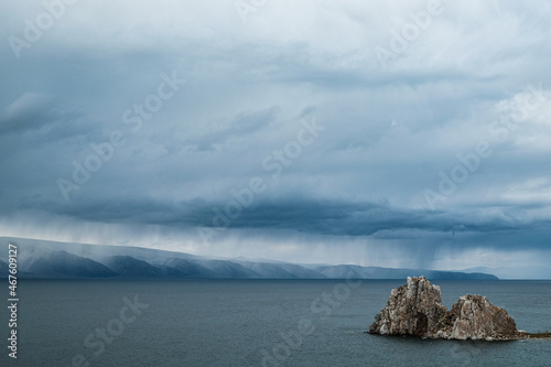 Shaman rock, Olkhon Island on Lake Baikal, Russia © Michaela