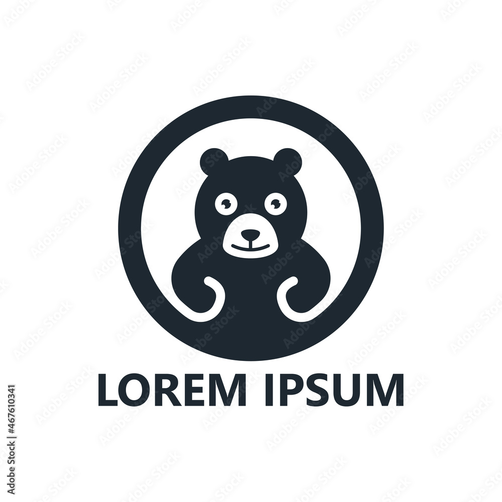 Little bear logo template design Little bear logo template design