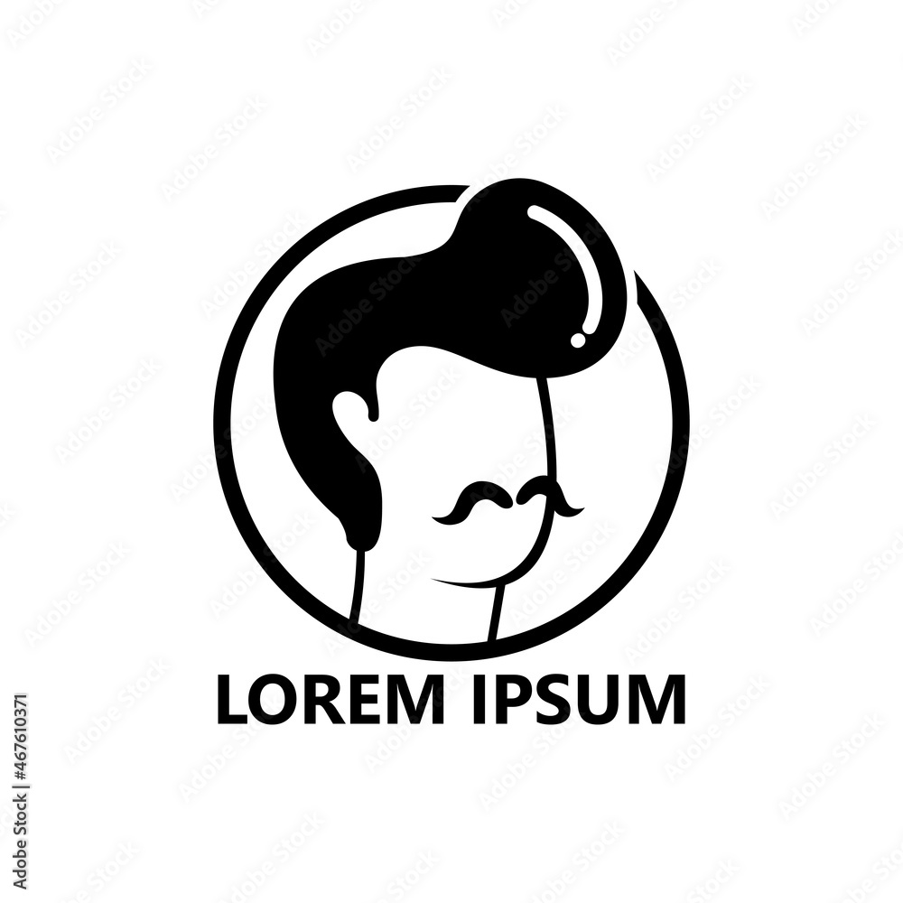 Classic man logo template design Classic man logo template design