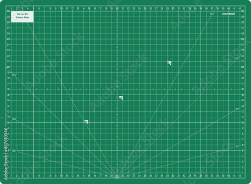 Vector Cutting Mat Angles Design Medium Format A3 Metric 43x31cm