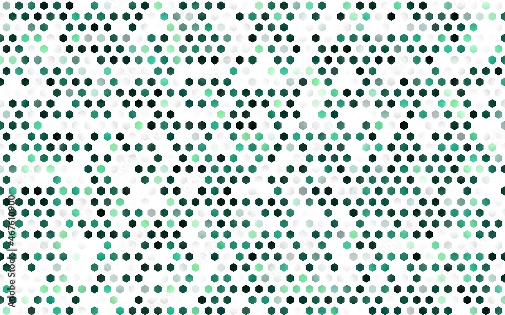 Light Green vector layout with hexagonal shapes.