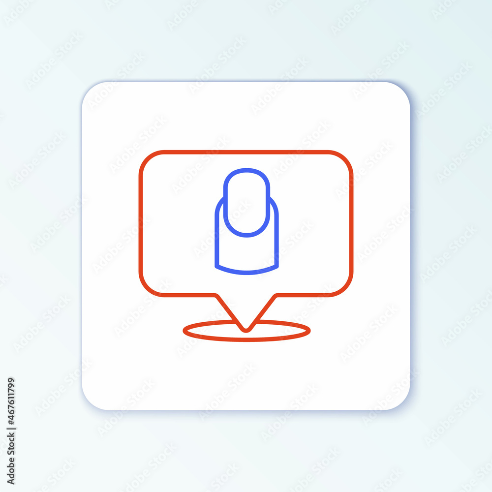 Line Manicure icon isolated on white background. Colorful outline concept. Vector Line Manicure icon isolated on white background. Colorful outline concept. Vector