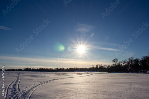 Sunset Over Frozen Lake © NZP Chasers
