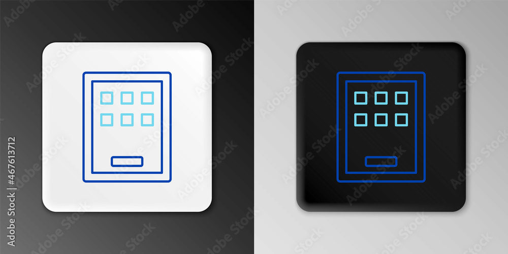 Line Graphic tablet icon isolated on grey background. Colorful outline concept. Vector Line Graphic tablet icon isolated on grey background. Colorful outline concept. Vector