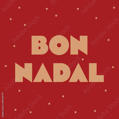 Bon Nadal with red background