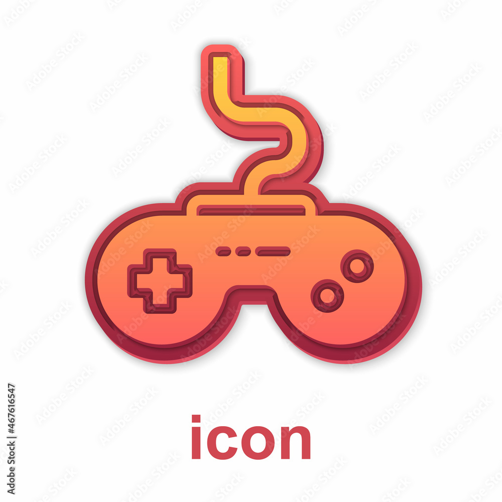 Gold Gamepad icon isolated on white background. Game controller. Vector Gold Gamepad icon isolated on white background. Game controller. Vector