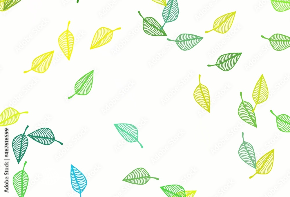 Fototapeta premium Light Green, Yellow vector doodle template.
