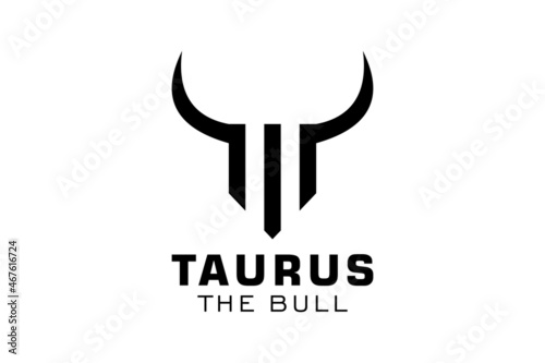 Letter I logo, Bull logo,head bull logo, monogram Logo Design Template Element