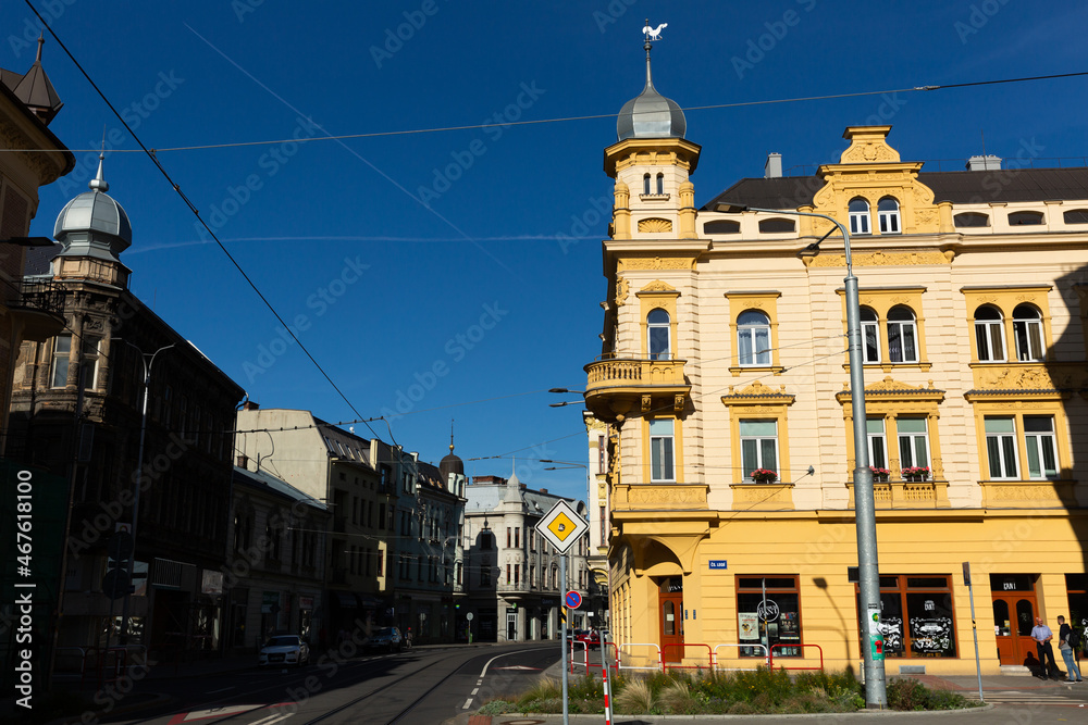 OSTRAVA, CZECH REPUBLIC - OCTOBER 17, 2019: Day view of picturesque Czech Ostrava, Moravian-Silesian Region