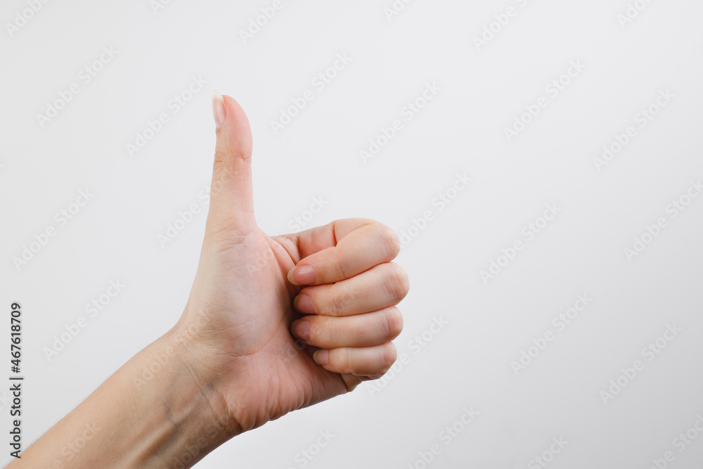Hand gesture thumbs up. Like Hand gesture thumbs up. Like