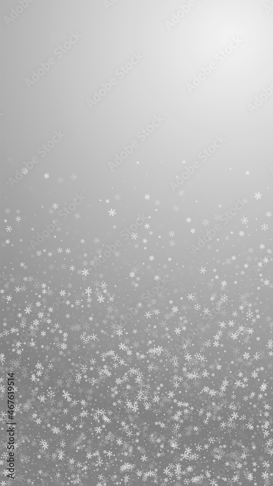 Beautiful snowfall Christmas background. Subtle fl
