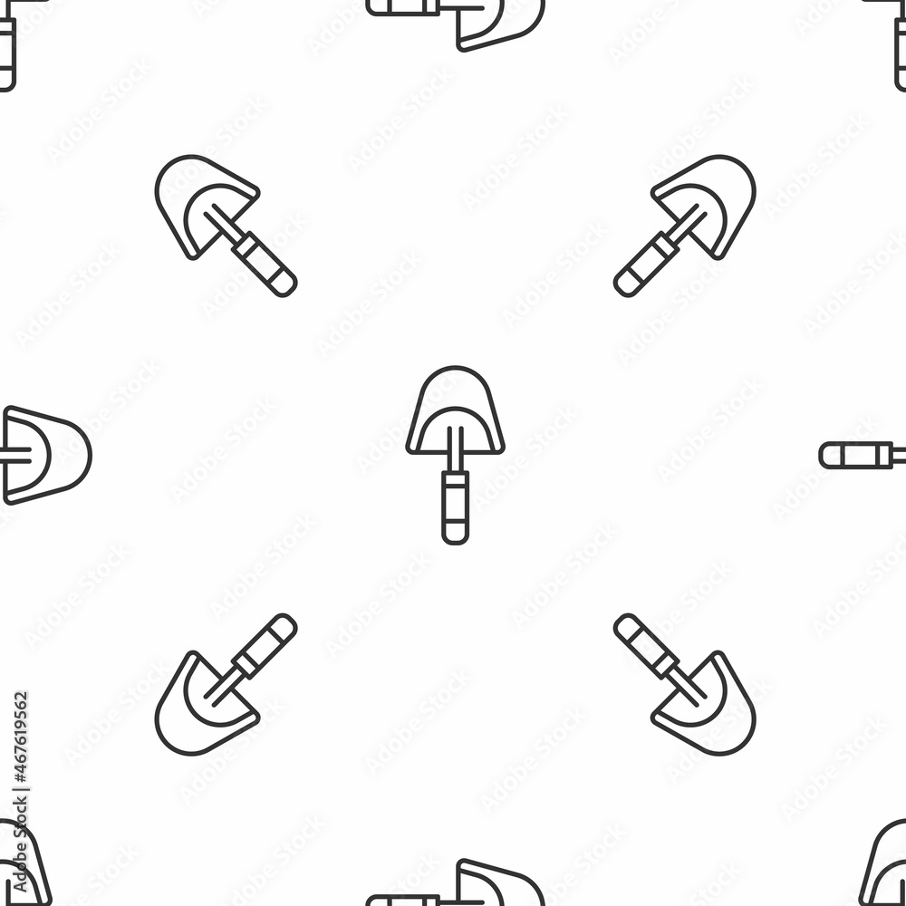 Grey line Spatula icon isolated seamless pattern on white background. Kitchen spatula icon. BBQ spatula sign. Barbecue and grill tool. Vector Grey line Spatula icon isolated seamless pattern on white background. Kitchen spatula icon. BBQ spatula sign. Barbecue and grill tool. Vector