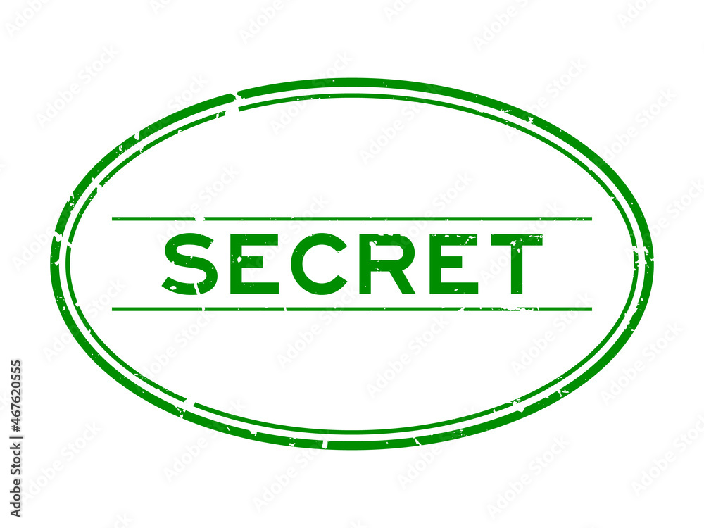 Grunge green secret word oval rubber seal stamp on white backgoround Grunge green secret word oval rubber seal stamp on white backgoround