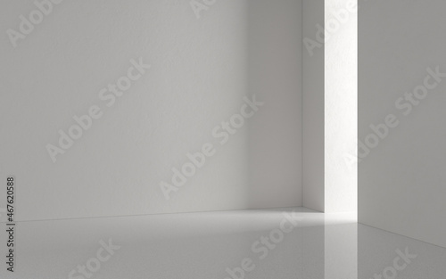 Fototapeta Naklejka Na Ścianę i Meble -  White empty room, 3d rendering.