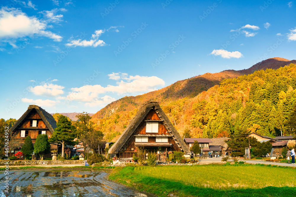 秋の白川郷 Stock Photo Adobe Stock