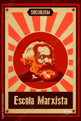 Canvastavla Marxism Economic School Poster