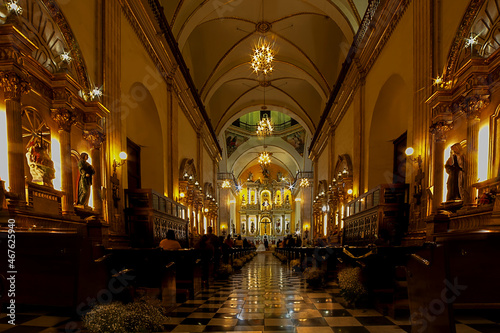 Interior de la iglesia de San Miguel Arcangel catedral de Culiac  n  Sinaloa 