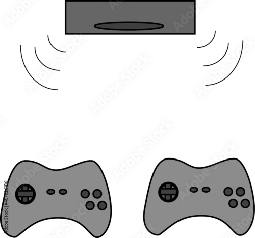 通信するゲームのイラスト素材