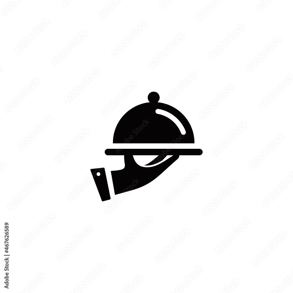 Dish dome plate simple flat icon vector illustration Dish dome plate simple flat icon vector illustration
