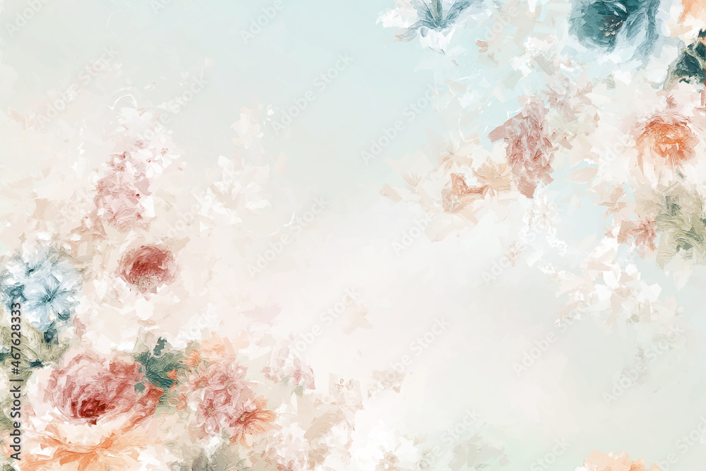 Obraz premium Abstract oil painting floral background