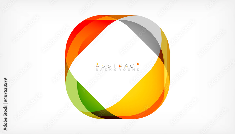 Abstract square shape with overlapping waves, minimal geometric background. Vector Illustration For Wallpaper, Banner, Background, Landing Page Abstract square shape with overlapping waves, minimal geometric background. Vector Illustration For Wallpaper, Banner, Background, Landing Page