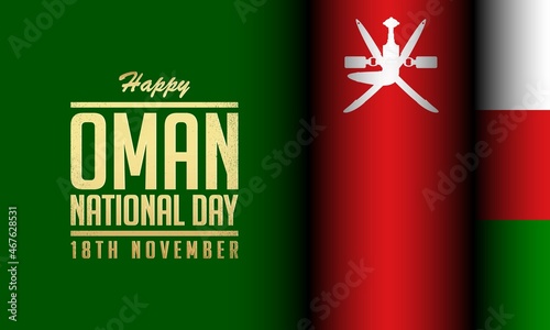 Oman National Day Background Design. Vector Illustration.