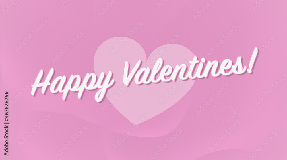 Happy Valentines Greeting Card Illustration