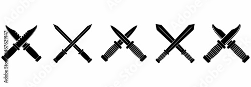 military knife icon, military knife vector sign symbol