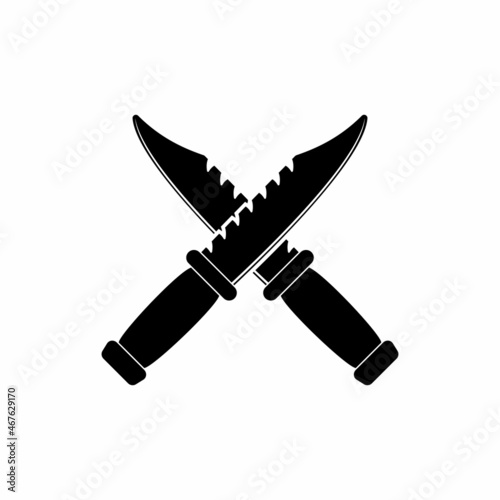 military knife icon, military knife vector sign symbol