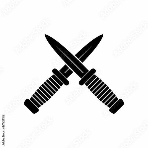 military knife icon, military knife vector sign symbol
