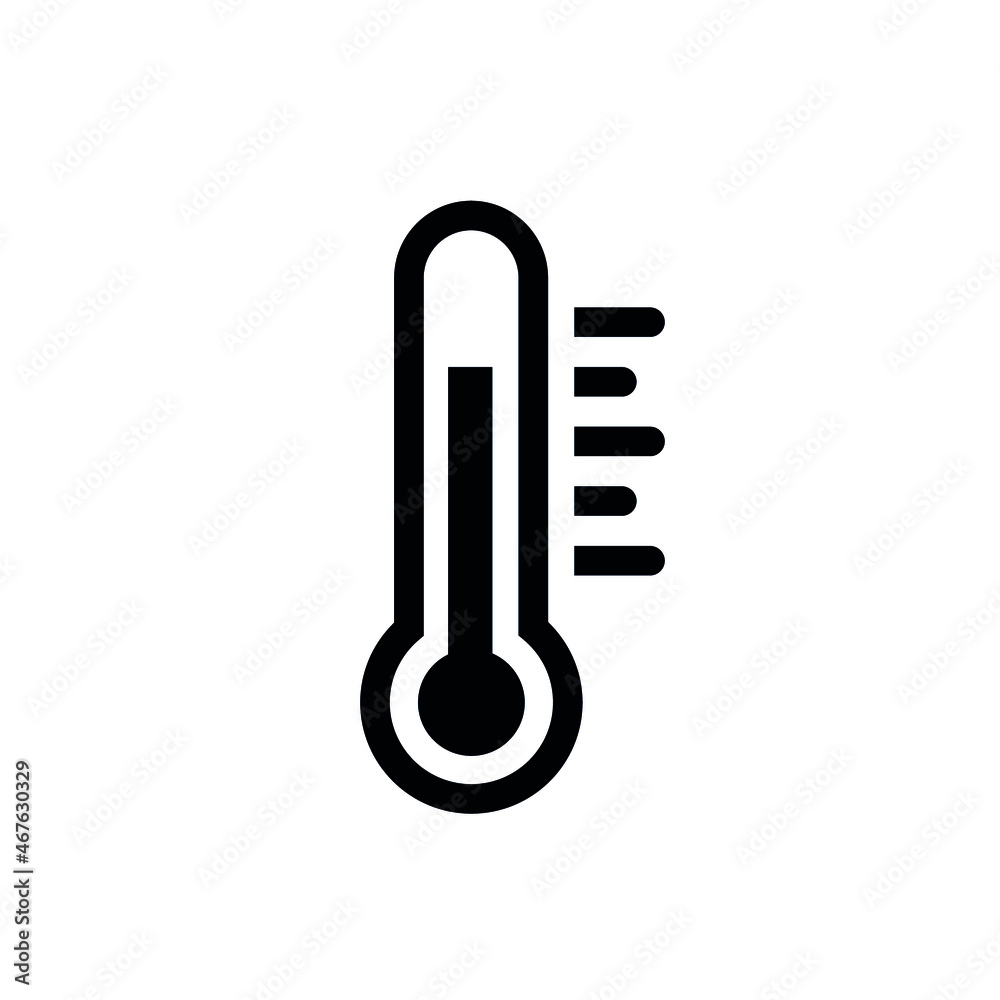 Thermometer, linear icon. Temperature and degrees symbol, hot and cold. Isolated vector thermometer pictogram. Thermometer, linear icon. Temperature and degrees symbol, hot and cold. Isolated vector thermometer pictogram.