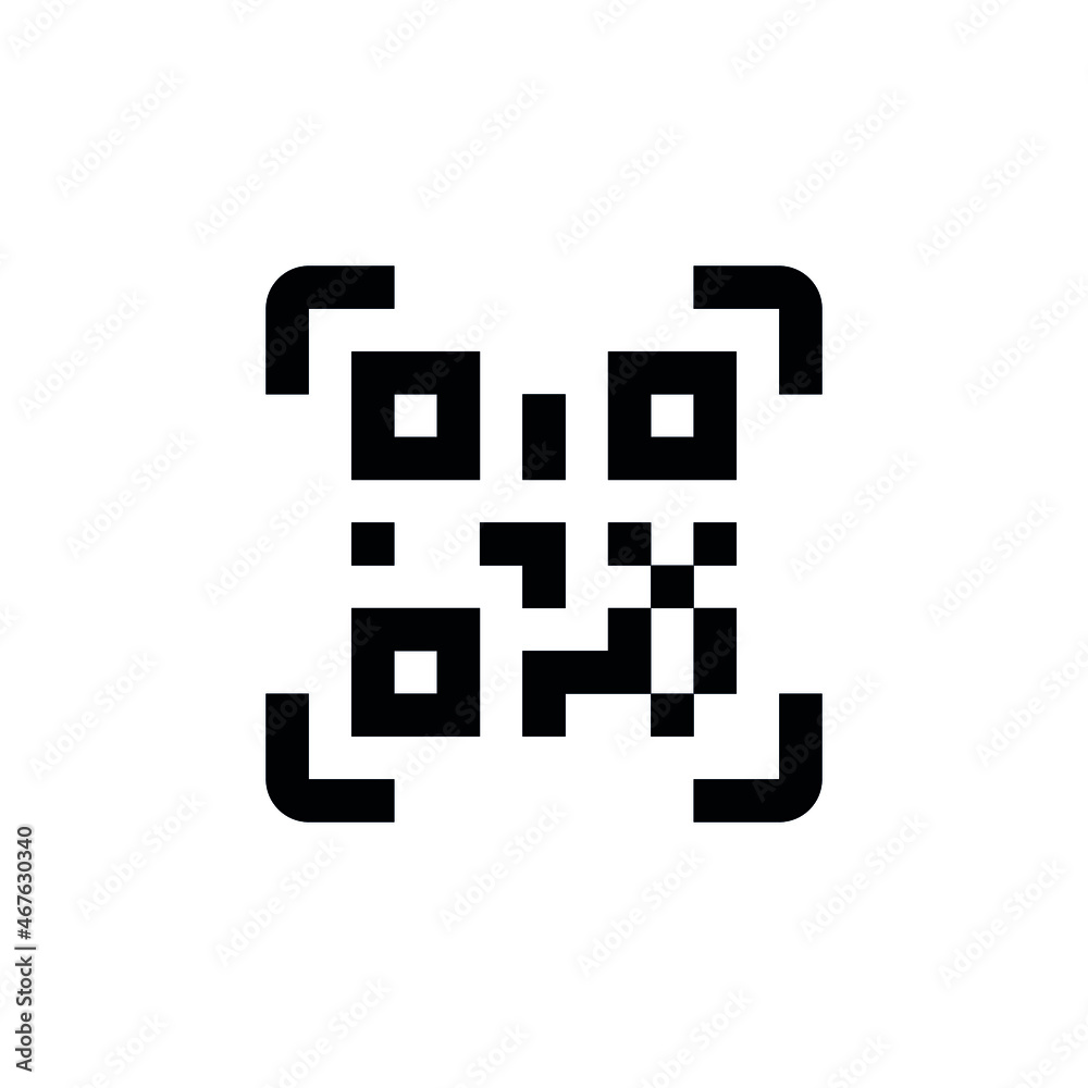 Vetor de QR code. QR-code pictogram. Icon for scanning or reading a ...