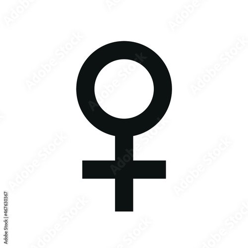 Gender symbol. Female gender icon. Isolated vector icon on white background.