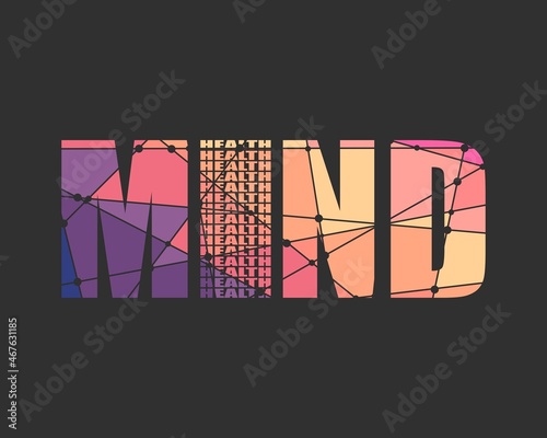 Mind word with relative tags cloud as I letter