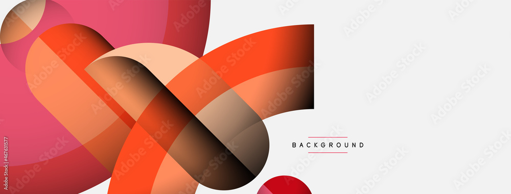 Geometric abstract background. Round shapes, circles, lines composition for wallpaper banner background or landing page Geometric abstract background. Round shapes, circles, lines composition for wallpaper banner background or landing page