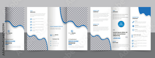 Creative Corporate & Business Trifold Flyer Brochure Template Design, Abstract Business Trifold Brochure, Vector Brochure Template Design.