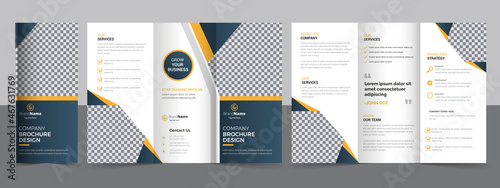 Creative Corporate & Business Trifold Flyer Brochure Template Design, Abstract Business Trifold Brochure, Vector Brochure Template Design.