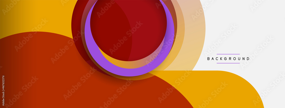 Creative geometric wallpaper. Minimal abstract background. Circles composition vector illustration for wallpaper banner background or landing page